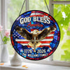 Custom Family Name Patriotic 250th Anniversary God Bless America Eagle 1776–2026 Stained Glass Suncatcher HO82 901484