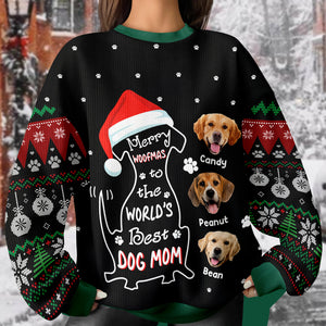 Custom Photo Merry Woofmas To The World Dog Ugly Sweater CH07 899464
