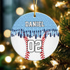 Custom Name Christmas Ceramic Ornament For Baseball, Softball, Soccer, Football, Basketball, Hockey Lover HA75 57056