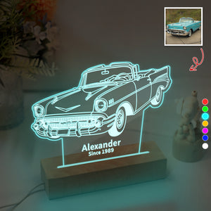 Custom 3D Car Sketch Shaped LED Night Light Plaque LM32 895015