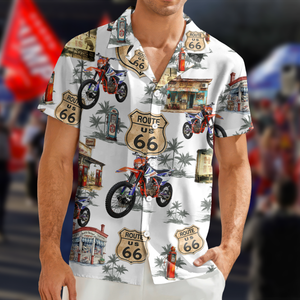 Custom Photo Rout 66 Authentic For Biker Hawaiian Shirt TH10 892553