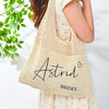 Personalized Knitted Beach Bag With Embroidered Name - Summer Gift For Women, Mother's Day, Wife, Girlfriend HO82 902008