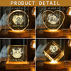 Custom Photo Forever Loved Memorial Dog Cat Engraved Crystal Photo With Light HA75 898214