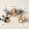 Custom Cute Bear Crochet Baby Rattle Toy with Name - Newborn Gift, Baby Shower Gift LM32 669453