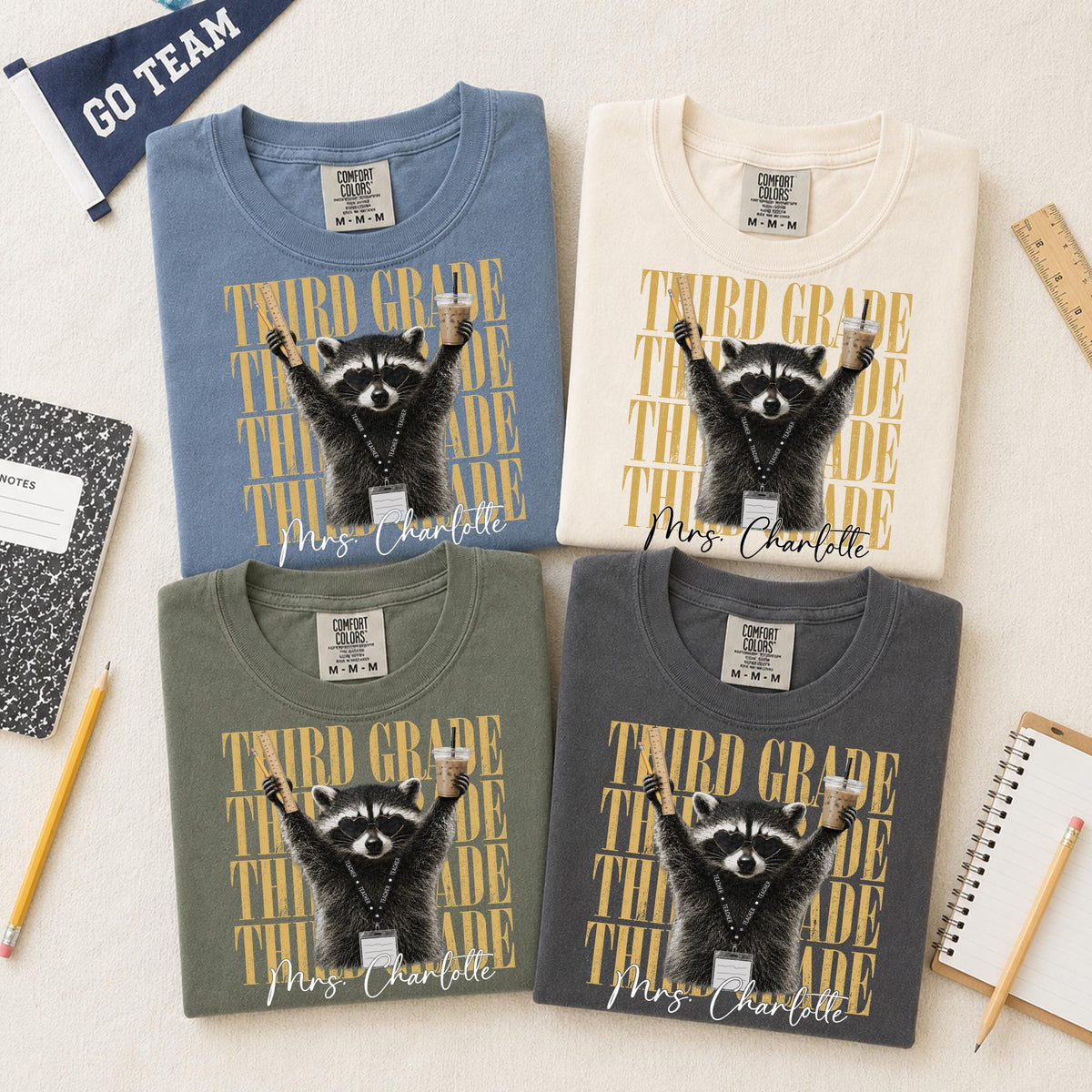 Guess Who's Back Funny Raccoon Teacher Comfort Shirt Custom Teacher Name Back to School Gift CH07 180226