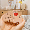 Custom Elephant Family Shaped Wooden Puzzle - Mothers Day Father Day Gifts CH07 910524