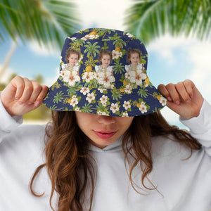 Custom Human Photo Tropical Vibe Family Bucket Hat HA75 892594