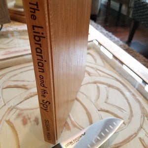 Personalized Name & Funny Book Title Gift Wooden Book-Shaped Cutting Board LM32 897753