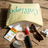 Personalized Name Seersucker Makeup Bag - Gift For Mom, Girlfriend, Women, Summer Gift HO82 902064