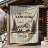 Personalized Welcome To Camp Tapestry Banner - Decorations Camping Decor, Bachelorette Banner HO82 903046