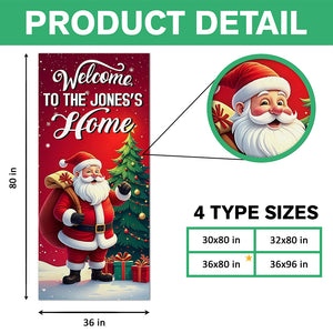 Custom Santa Background Welcome To My Home Decoration Door Cover LM32 895655