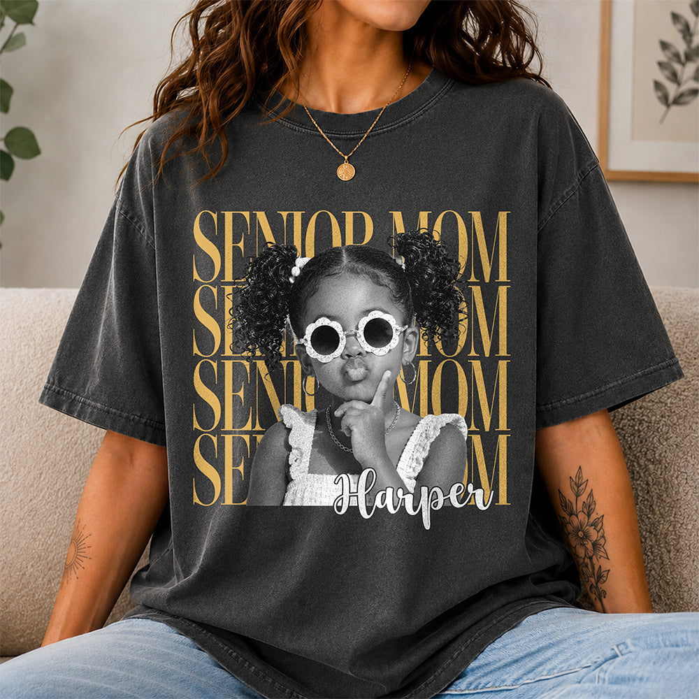 Custom Photo Senior Mom Comfort Shirt 2027, Personalized Class Of 2027 Gift, Proud Senior Mom Gift, Senior Mom Graduation Shirts HO82 903272
