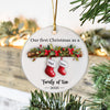 Personalized Our First Christmas As A Family 3D Effect Ceramic Ornament Gift For Family LM32 895721