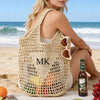 Custom Initials Beach Straw Bag - Summer Gift For Women, Mother's Day, Wife, Girlfriend HO82 902040