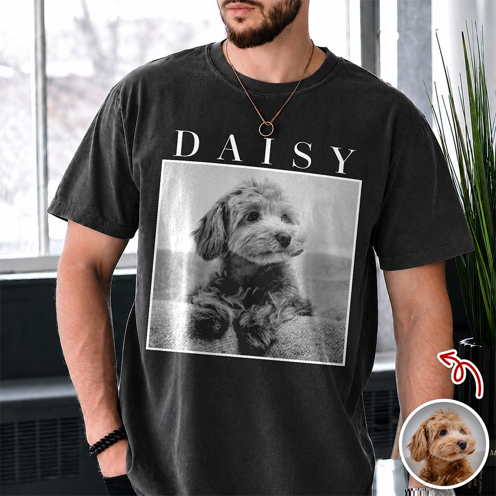 Custom Name & Photo Vintage Comfort Shirt Pet Memorial, Pet Lover Gift TH10 170375