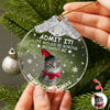 Custom Cat Photo Life Would Be Boring Without Me Christmas Metal Top Glass Ornament TH10 894887