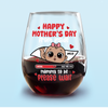 Mommy To Be Please Wait, Baby From The Inside Wine Glass Personalized Gift For Mom HO82 893754