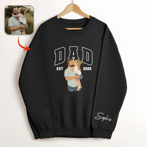 Custom Photo Dad With Daughter, Son Sweatshirt HO82 894170