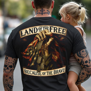 Land Of The Free Back Shirt For Dad N369 896061