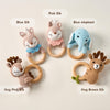 Custom Cute Bear Crochet Baby Rattle Toy with Name - Newborn Gift, Baby Shower Gift LM32 669453