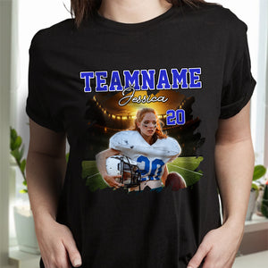 Custom Photo Bootleg Rap Tee Football Dark Shirt CH07 899456