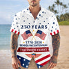 Custom Name America 250 Years Semiquincentennial 1776-2026 Hawaii Shirt LM32 899543