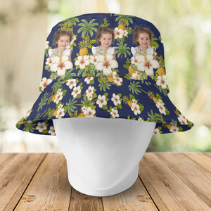 Custom Human Photo Tropical Vibe Family Bucket Hat HA75 892594