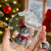 Custom Cat Photo Metal Top Glass Ornament For Christmas TH10 894883