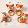 Custom Cute Bear Crochet Baby Rattle Toy with Name - Newborn Gift, Baby Shower Gift LM32 669453