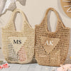Custom Initials Beach Straw Bag - Summer Gift For Women, Mother's Day, Wife, Girlfriend HO82 902040