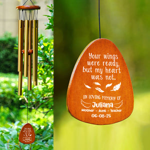 Your Wings Were Ready, But My Heart Was Not Memorial Wind Chimes Personalized Gift HO82 893554