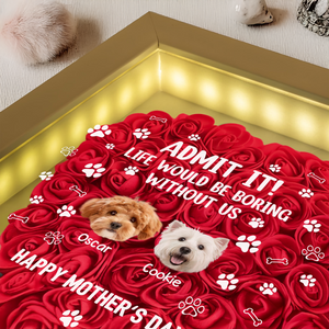 Custom Photo Life Would Be Boring Without Me Dog Cat Flower Shadow Box HA75 892168