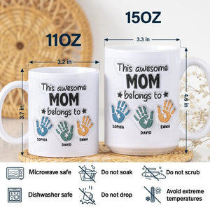 This Awesome Mom Belongs To 3D Inflated Mug Personalized Gift For Mother's Day HA75 892066