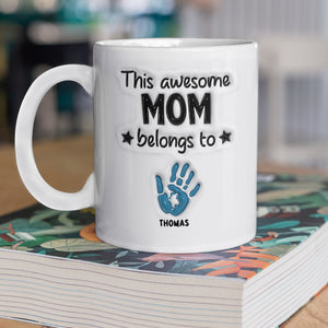 This Awesome Mom Belongs To 3D Inflated Mug Personalized Gift For Mother's Day HA75 892066