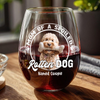 Custom Photo Spoiled Rotten Dog Wine Glass For Dog Lovers HA75 892140