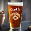 Custom Face Photo Dog Print Beer Glass N304 890919