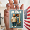 Custom Photo 3D Effect Baseball #1 Dad Figure Acrylic Keychain HO82 893906