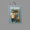 Custom Photo 3D Effect Baseball #1 Dad Figure Acrylic Keychain HO82 893906