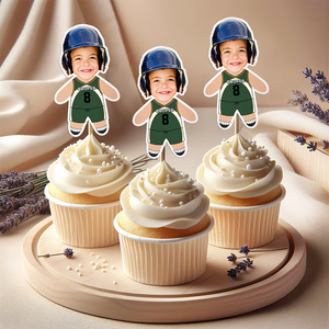 Custom Photo Basketball Team Decoration Cupcake Toppers HA75 892292