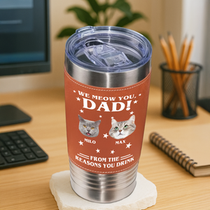 Custom Photo We Meow You - Cat Tumbler Gift For Dad For Cat Dad HO82 894120