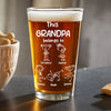 Personalized This Grandpa Belongs To Grandchildren Print Beer Glass HA75 892212