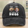 Custom Photo Life Is Better With Dogs Washed Denim Baseball Cap HA75 892582