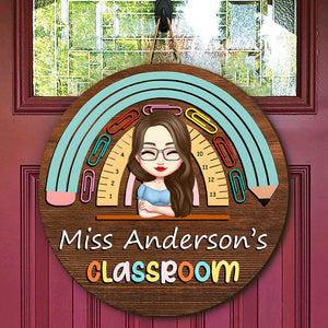 Welcome To My Classroom - Teacher Personalized Wood DoorSign Gift For Teacher HA75 892626