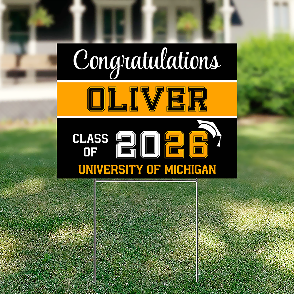 Personalized Congratulations Class Of 2026 Graduation Yard Sign TH10 898807