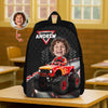 Custom Kid Photo Racing Into Adventure Personalized Backpack HA75 921606