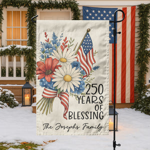Custom Family Name 250 Years America, 1776-2026 USA 250th Garden Flag TH10 898311