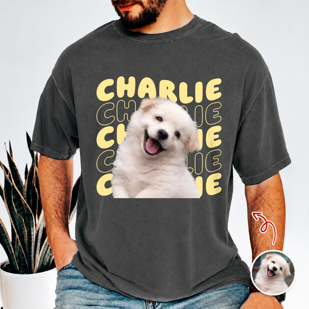 Custom Dog Photo Comfort Shirt, Personalized Gift for Dog Lovers CH07 180018