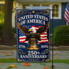 Personalized United States of America 250th Anniversary 1776–2026 Eagle & Liberty Bell Garden Flag LM32 669267