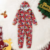 Custom Dog Face Photo With Colorful Christmas Lights Onesie Pajamas HO82 900200