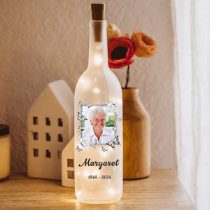 Custom Photo Your Wings Were Ready But My Heart Was Not Bottle Lamp LM32 893219